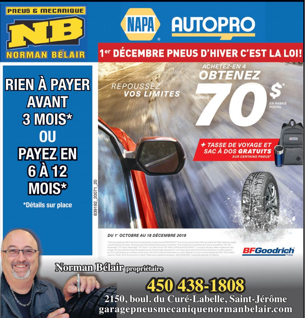 Promotion pour pneus d'hiver